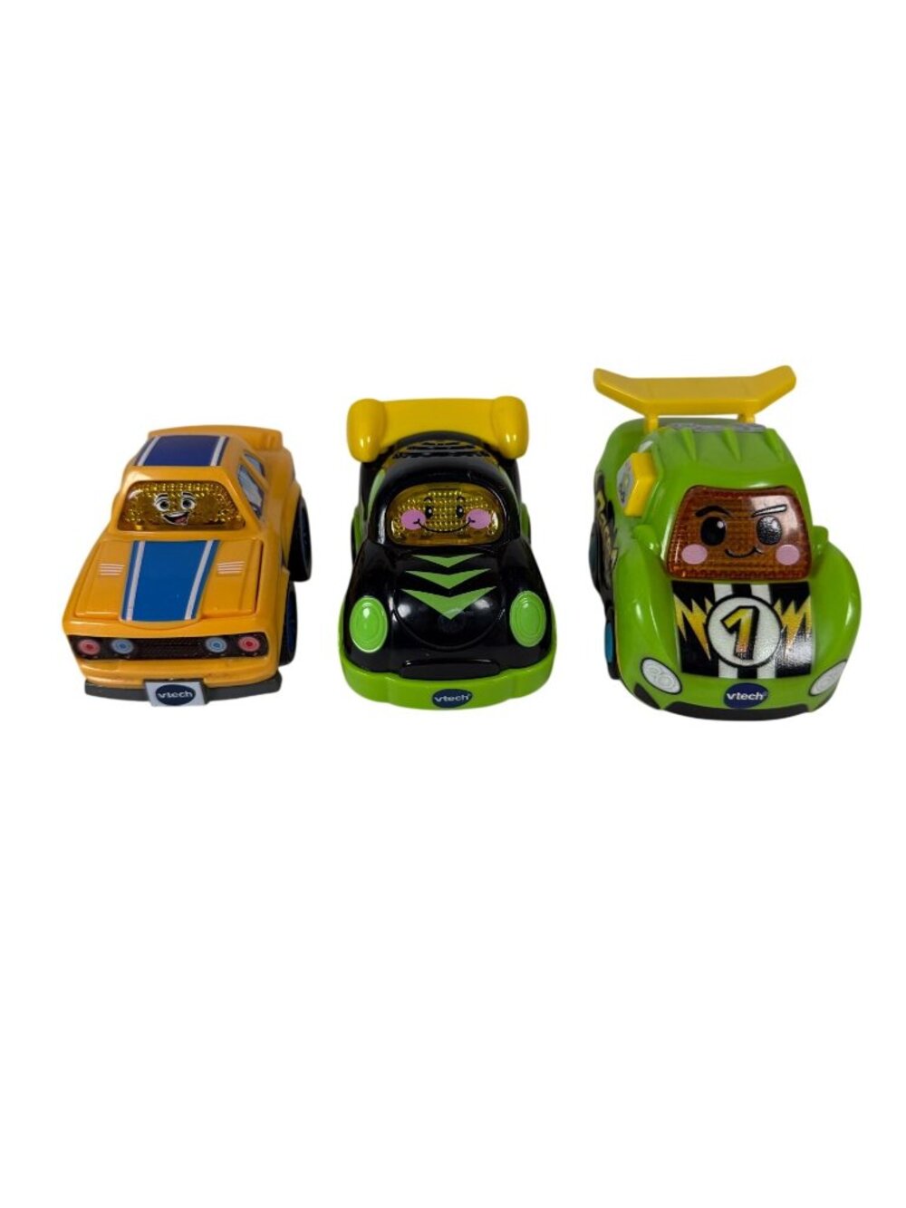 VTech Go! Go! Smart Wheels Race Car Vehicles Toy Lot Orange Green Black Tested
